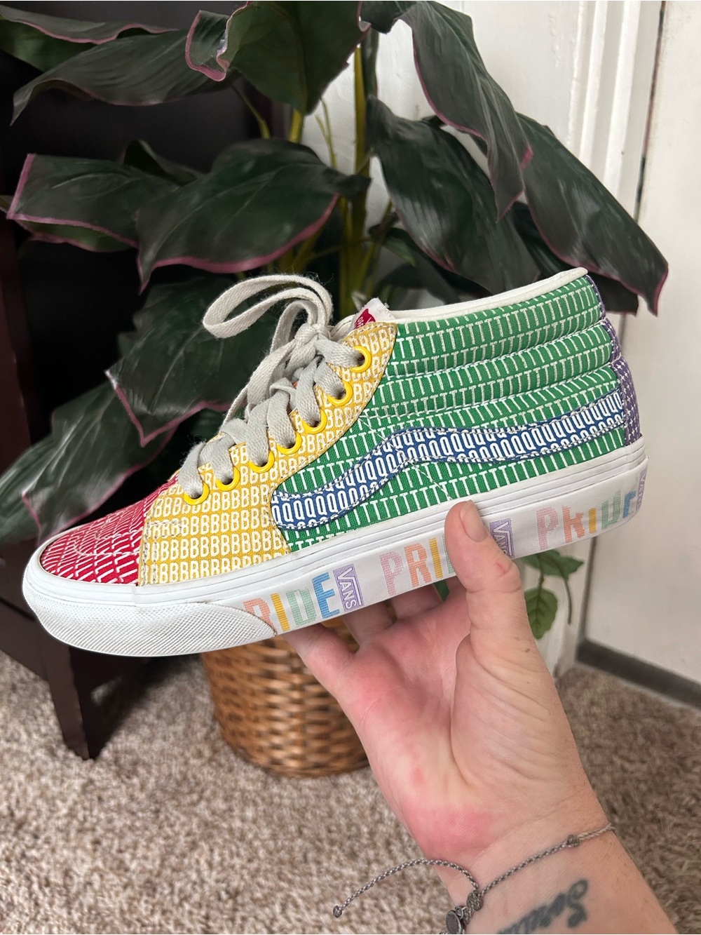 Vans Pride Multicolor High-Top Skate Shoe